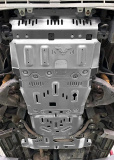 Защита Falcon радиатора, картера, РК, КПП для Toyota Land Cruiser Prado 150TX, бенз., алюминий, 8 мм