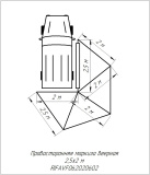   Маркиза веерная РИФ 2.5х2 м, правая, тент автомобильный