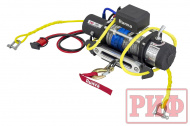   Лебёдка переносная 12V Runva 9500 lbs c квадратом для фаркопа, облегченная (кевлар)