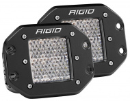 Фара Rigid D-Series Pro рабочий свет, пара (6 диодов, врезная) 