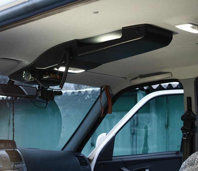 Потолочная консоль УАЗ Патриот рестайлинг 2015 черная
