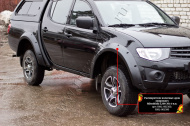   Расширители колесных арок Mitsubishi L200 2015+  90 мм (шагрень)