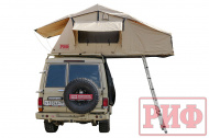   Палатка на крышу автомобиля РИФ Soft RT02-140, тент песочный, с козырьком