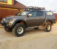 Расширители колесных арок Mitsubishi L200 2014 г (с оптикой MPS)