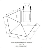 Маркиза веерная РИФ 2.5х3 м, левая, тент автомобильный