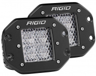 Фара Rigid D-Series Pro рабочий свет, пара (4 диода, врезная)