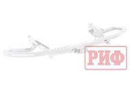   Бампер РИФ задний Toyota Land Cruiser Prado 150 c квадратом под фаркоп (белый)