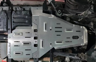 Защита Falcon радиатора, картера, РК, КПП для Jeep Wrangler JL (бензин) 2021+, алюминий, 8 мм
