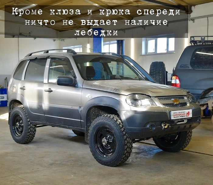 Скрытая установка лебедки под бампер